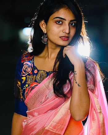 Ananya nagalla, fashion design, lip, saree beauty HD phone wallpaper