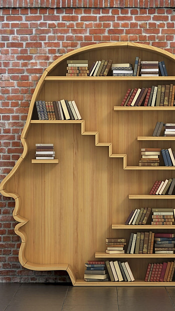 Shelf, Human Head, Structure Shelf HD phone wallpaper