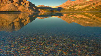 Total Silence, sunny, sky, nature, lake, silence, mountain HD wallpaper