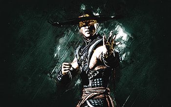 Ghost Kung Lao, Mortal Kombat Mobile, Ghost Kung Lao MK Mobile, Mortal Kombat, gray stone background, Mortal Kombat Mobile characters, grunge art, Ghost Kung Lao Mortal Kombat HD wallpaper