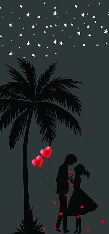 Love Couple, Heart, Gray, Black HD phone wallpaper