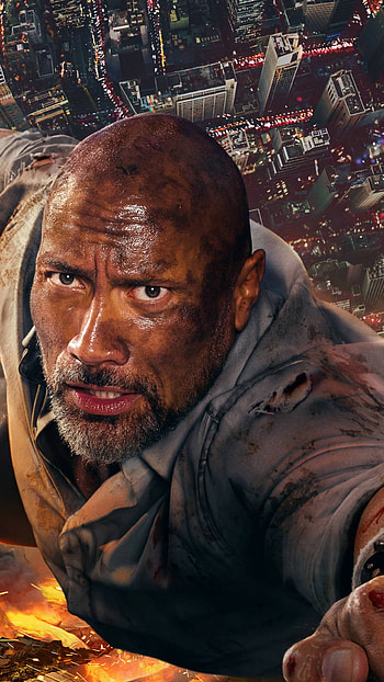 Skyscraper, Dwayne Johnson HD phone wallpaper