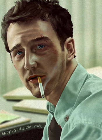 Fight Club, Anderson Silva, Edward Norton HD phone wallpaper