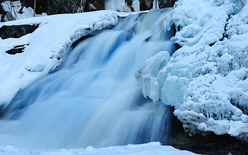 Nature, Ice, Waterfall, Flow, Stream HD wallpaper