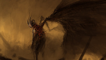 Bat Creature, wings, bat, vampire, dark HD wallpaper