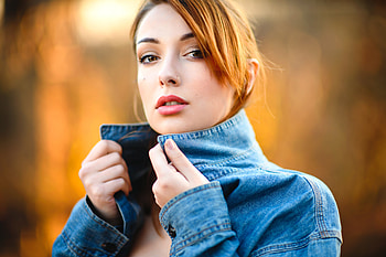 Red Head Beautiful Girl Closeup Depth Of Field, depth-of-field, girls, beautiful HD wallpaper