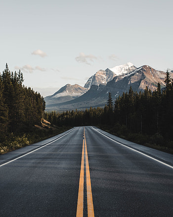 Landscape, Nature, Mountains, Road, Forest, Asphalt HD phone wallpaper