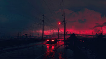 Car Ride Back To Home After Heavy Rain, rain, evening, ai, artist, artwork, digital-art, deviantart HD wallpaper