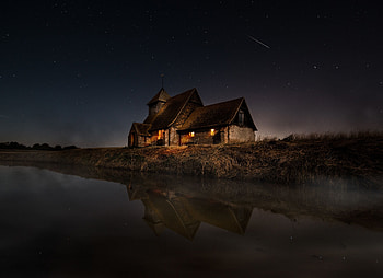 Rivers, Night, Shore, Bank, Dark, House HD wallpaper