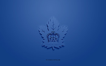 Toronto Marlies, creative 3D logo, blue background, AHL, 3d emblem, Canadian Hockey Team, American Hockey League, Canada, USA, 3d art, hockey, Toronto Marlies 3d logo HD wallpaper