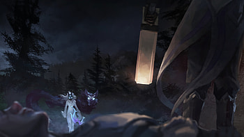 Kindred Vs Lucian HD wallpaper