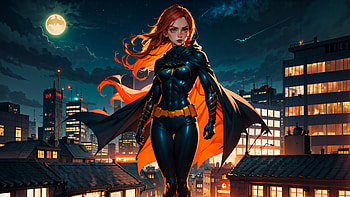 Batgirl Watch From The Rooftop, batgirl, superheroes, artist, artwork, digital-art, deviantart HD wallpaper