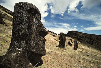 Easter Island, island, sculpture, easter, heads HD wallpaper