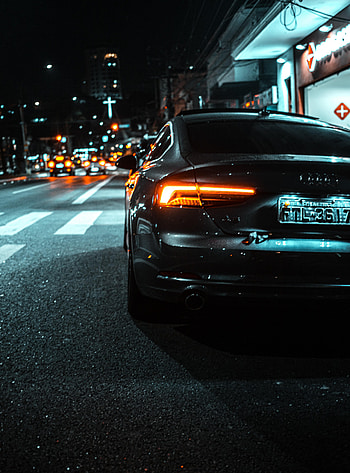 Audi, Cars, Road, Car, Lamp, Lantern, Back View, Rear View, Audi A5 HD phone wallpaper