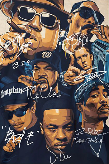 Great : Rap Legends Notorious BIG Snoop Dogg Ice Cube Eminem Tupac Signature Poster. Tupac art, Hip hop poster, Hip hop artwork, 2Pac and Eminem HD phone wallpaper