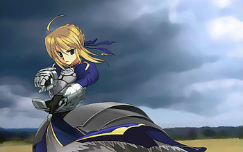 Anime, Sky, Girl, Armor, Armour, Hostility HD wallpaper
