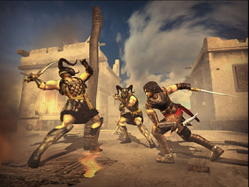 prince of persia the two thrones, fight, start, demon, prince of persia, adventure, action, hard, 3d, abstract, weapon, game, warrior HD wallpaper