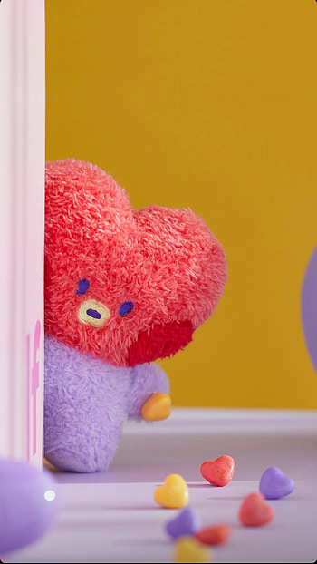 Tata bt21 minini, orange, red HD phone wallpaper