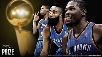 OKC Thunder Kevin Durant James Russell Westbrook And Kevin Durant HD wallpaper