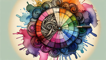 Abstract Color Wheel, color wheel, artistic, watercolor, design, creativity HD wallpaper