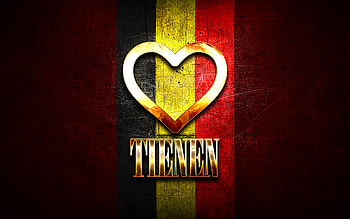 I Love Tienen, belgian cities, golden inscription, Day of Tienen, Belgium, golden heart, Tienen with flag, Tienen, Cities of Belgium, favorite cities, Love Tienen HD wallpaper
