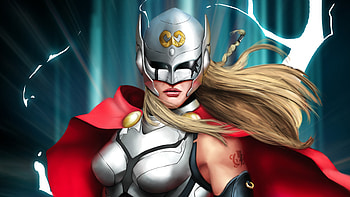 Lady Thor 2021, thor-love-and-thunder, thor, movies, 2021-movies, artwork, superheroes HD wallpaper