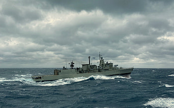 HS Kountouriotis, F-462, Hellenic Navy, Greek warship, Greek Navy, HNLMS Kortenaer, Greek frigate HD wallpaper