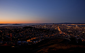 San Francisco view from Twin Peaks . HD wallpaper