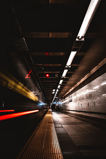 Station, Dark, Shine, Light, Miscellanea, Miscellaneous, Underground, Metro, Subway HD phone wallpaper