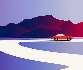 Porsche Minimalist , porsche, minimalism, minimalist, artist, artwork, digital-art, behance HD wallpaper