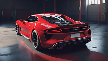 Red car, vehicle HD wallpaper