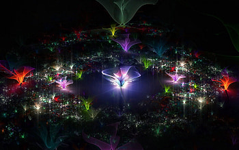 Abstract, Background, Dark, Fractal, Flight HD wallpaper