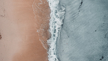 Aerial Beach Waves At Sea Shore, aerial, beach, waves, sea, shore, nature HD wallpaper