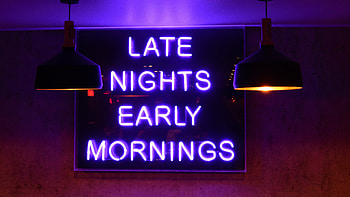 Late Night Early Mornings Neon HD wallpaper