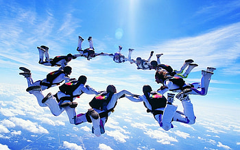 Stunning skydiving, High-definition , Jaw-dropping scenes, Adrenaline-pumping HD wallpaper