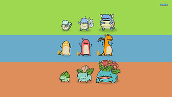 Pokemon evolution - Minimalistic - HD wallpaper