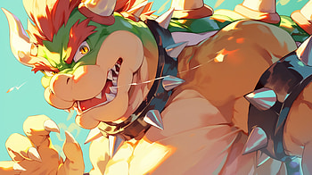 Bowser - Vibrant Gaming Art Background, Bowser, mascot, cartoon, Villain HD wallpaper