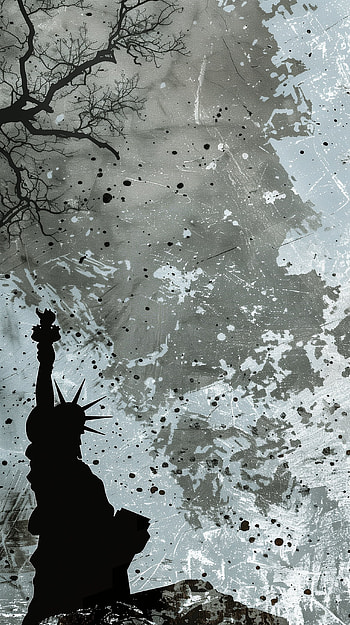 Grunge Aesthetic Statue of Liberty - New York Icon, New York HD phone wallpaper