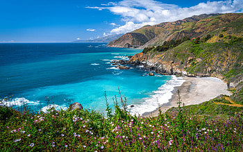 California, ocean, R, coast, summer, beautiful nature, USA, America, harbor HD wallpaper