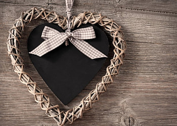 Heart, brown, wood, fabric, hearts, wreath HD wallpaper