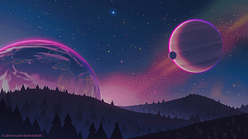 Stars Planets , planets, artist, artwork, digital-art, deviantart, digital-universe HD wallpaper
