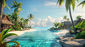 Tropical Beach Resort Vacation -, tropical, beach vacation, beach, resort HD wallpaper