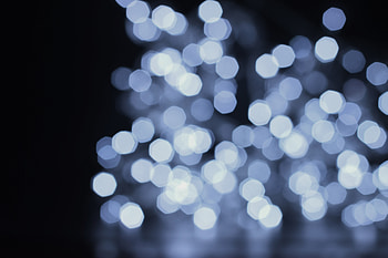 Dark, light, blue, bokeh HD wallpaper