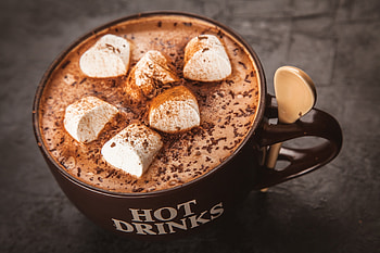 Coffee, cup, hot marshmellow, close up HD wallpaper