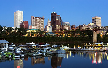 The Renaissance Apartments, Memphis Skyline HD wallpaper