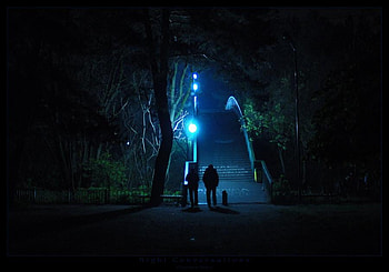 Strangers of the night, other, people, forest, park HD wallpaper