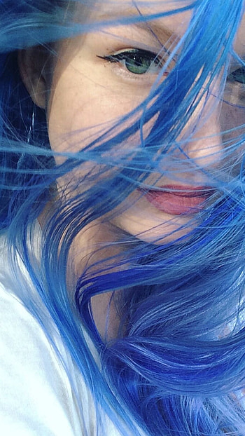 Blue Aesthetic, Blue Hair Girl HD phone wallpaper