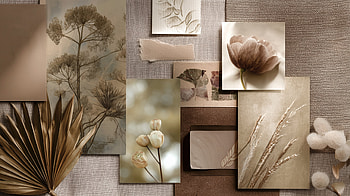 Framed Brown Botanicals — Aesthetic Nature Collage, Aesthetic Collage, brown aesthetic, frame HD wallpaper