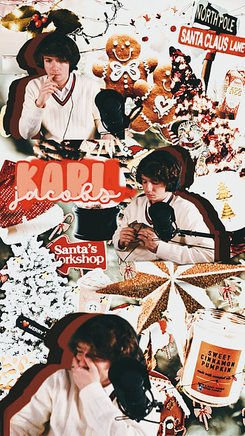 Karl Jacobs, collage, christmas HD phone wallpaper