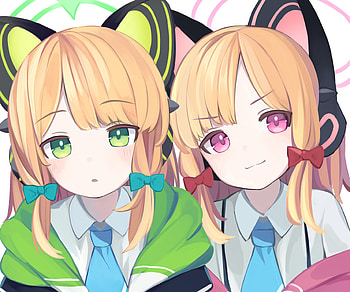 Saiba Twins, Saiba Momoi, Saiba Midori, video game, Blue Archive HD wallpaper